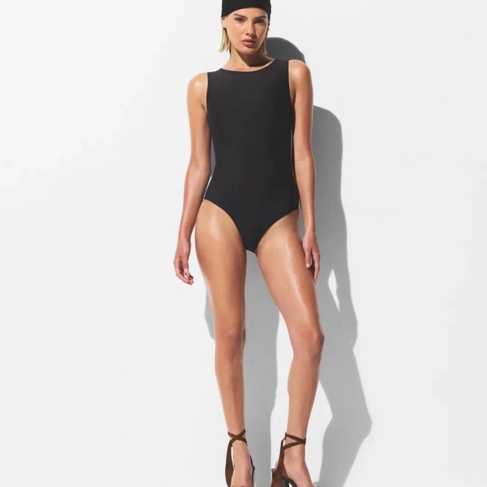 Signature swim high neck one piece